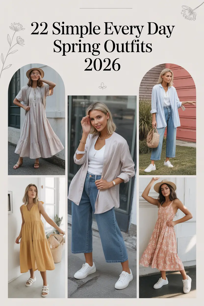 Simple Every Day Spring Outfits 2026: Fresh, Light & Trendy Looks for Women