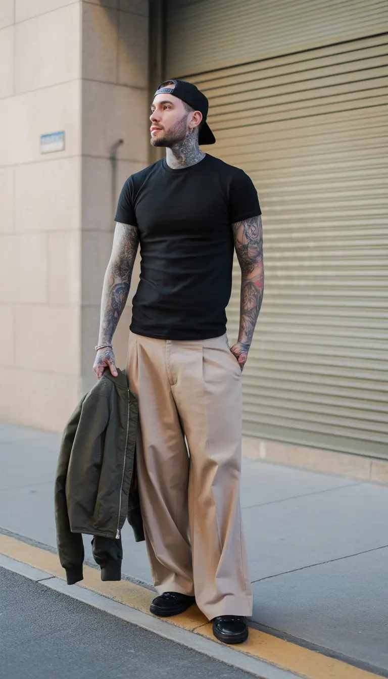 smart spring outfits for men 2026 Urban Street Ease With Oversized Movement