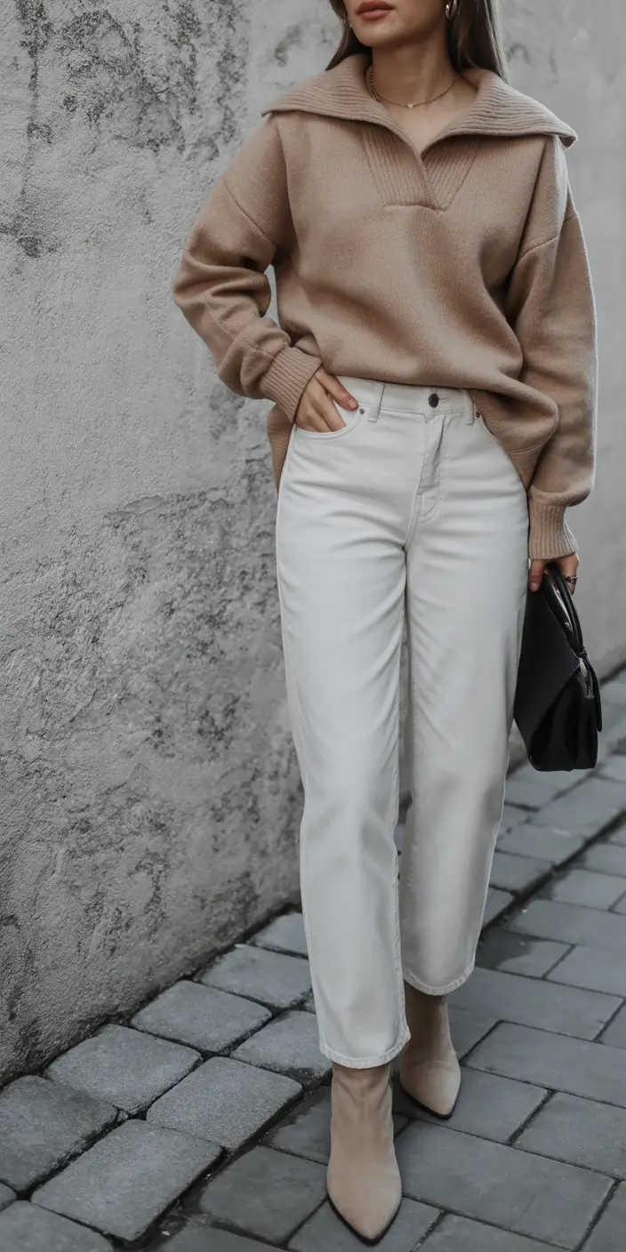 stylish spring outfits for sunday 2026 Warm Neutrals for a Soft and Cozy Spring Sunday