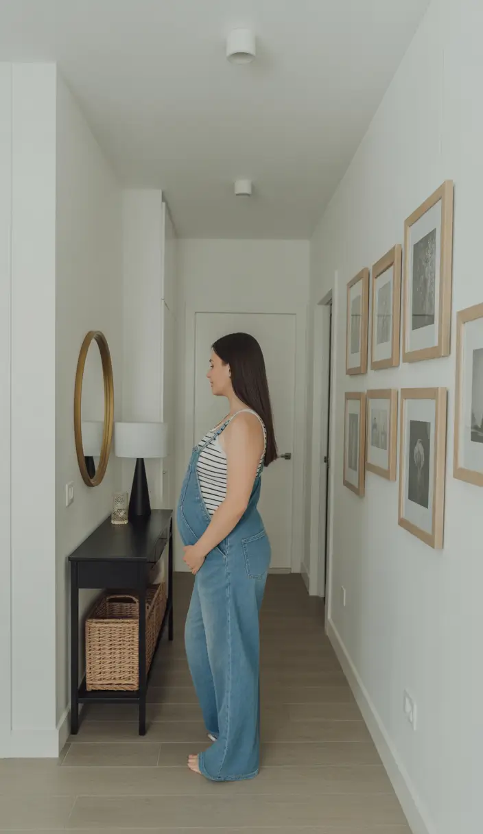 vibrant spring outfit for pregnant women 2026 Classic Denim Simplicity for Easy Spring Days