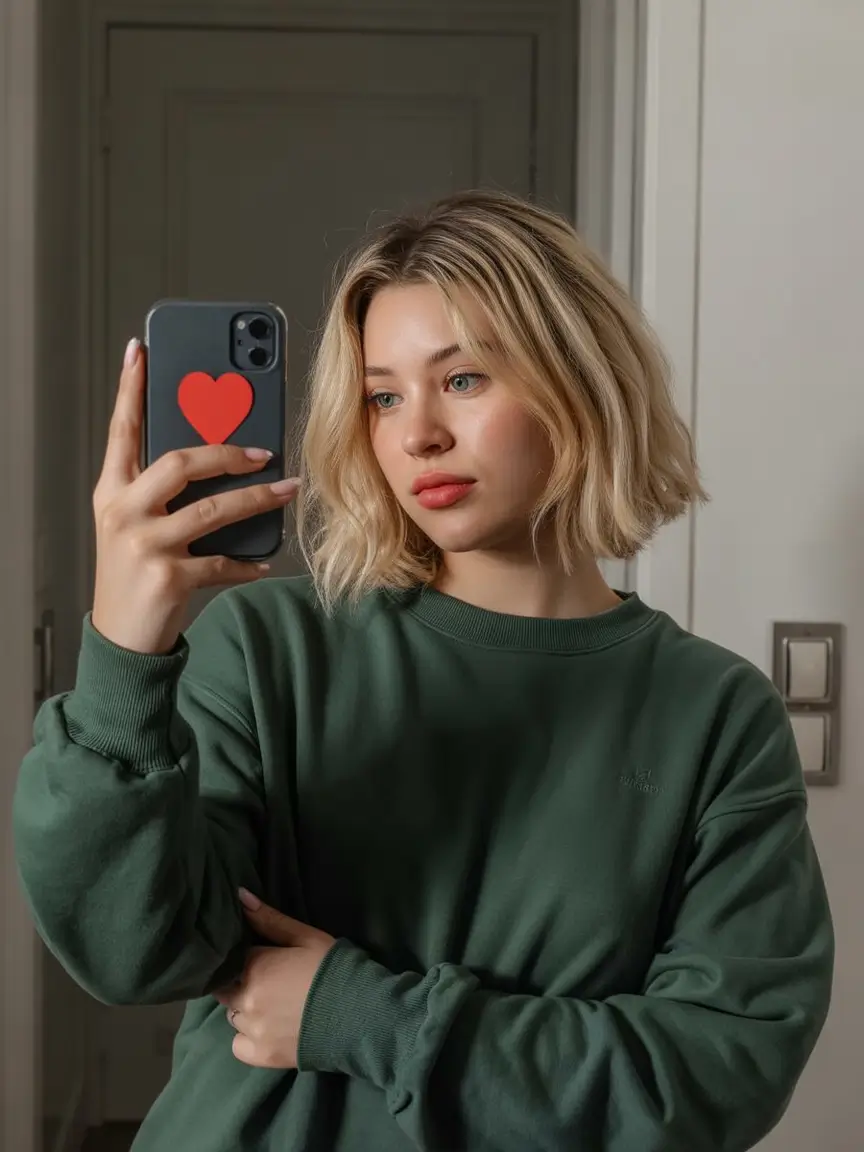 amazing spring haircuts for chubby faces 2026 Soft Tousled Blonde Bob with a Gentle Spring Lift