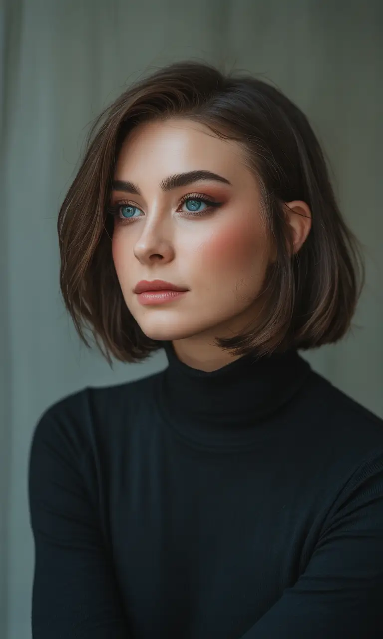 amazing spring haircuts for chubby faces 2026 Classic Chin Length Bob With Clean Spring Elegance