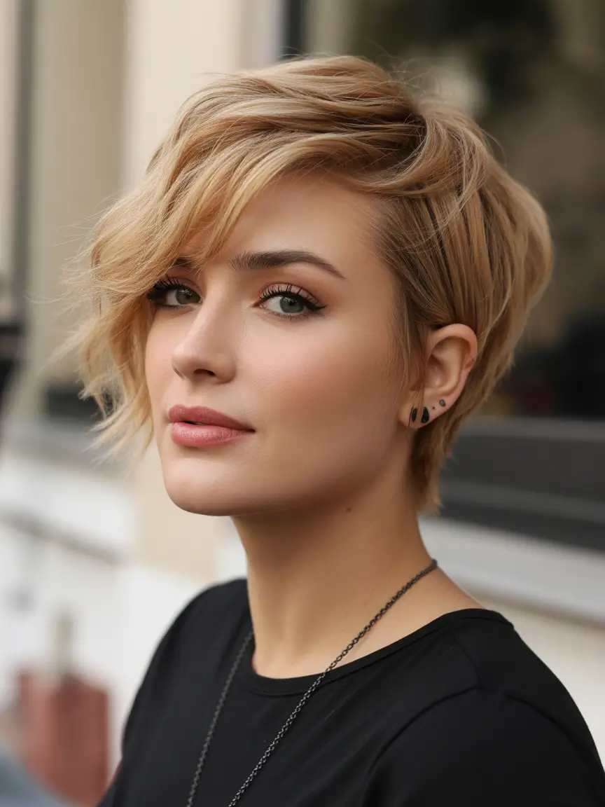 amazing spring short hairstyles 2026 Choppy Blonde Pixie With Soft Volume