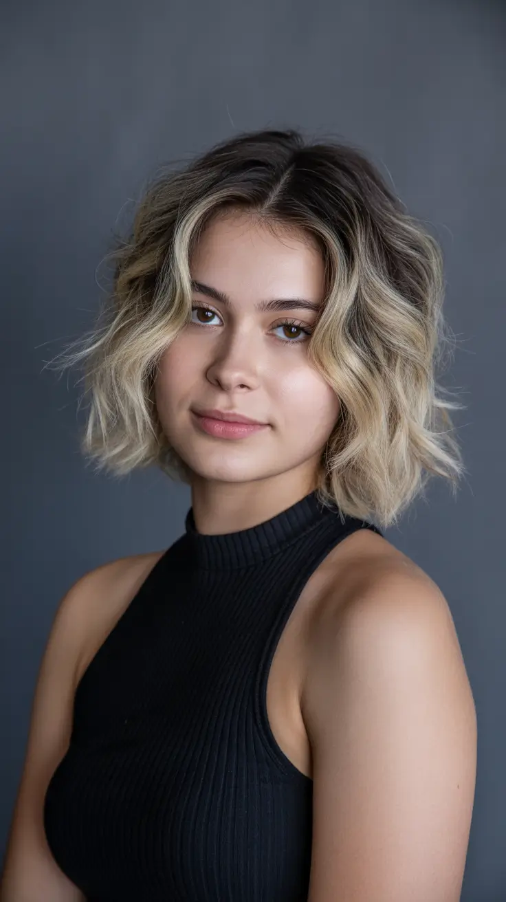 amazing spring short hairstyles 2026 Textured Blonde Wavy Bob