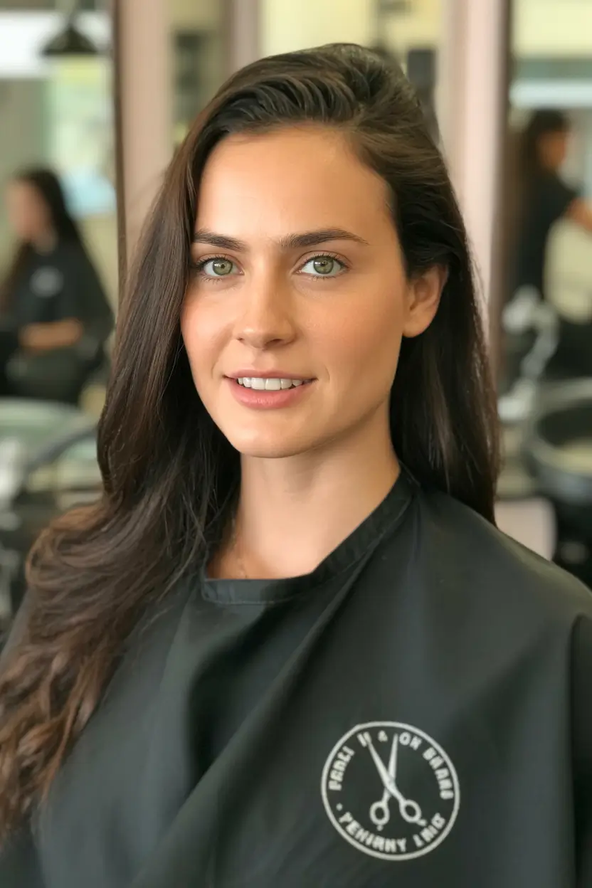 best spring haircuts for diamond face shape 2026 Sleek Deep Side Part with Polished Length