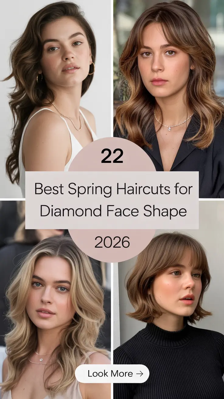 Best Spring Haircuts for Diamond Face Shape 2026: Flattering Cuts That Truly Transform