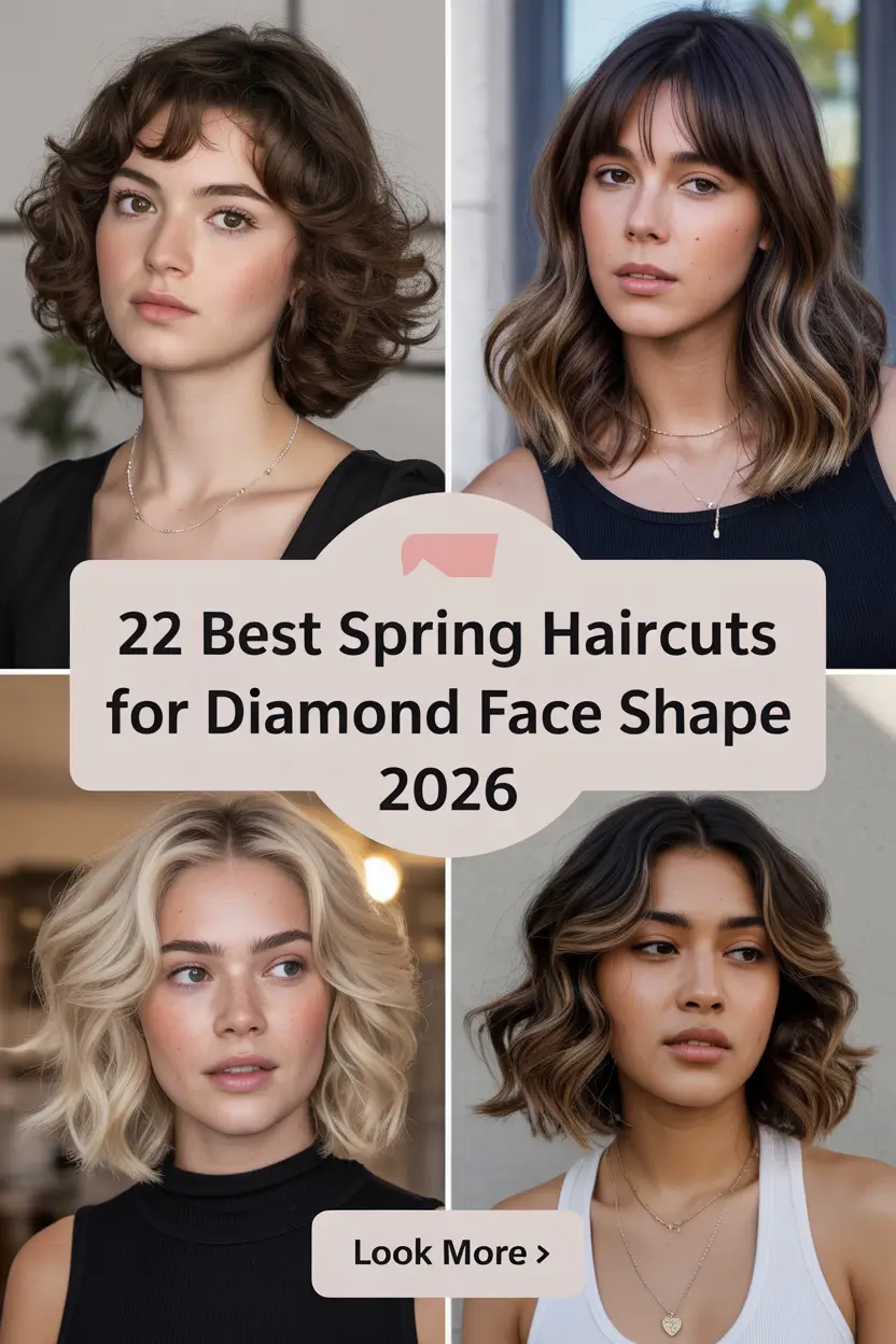 Best Spring Haircuts for Diamond Face Shape 2026: Flattering Cuts That Truly Transform