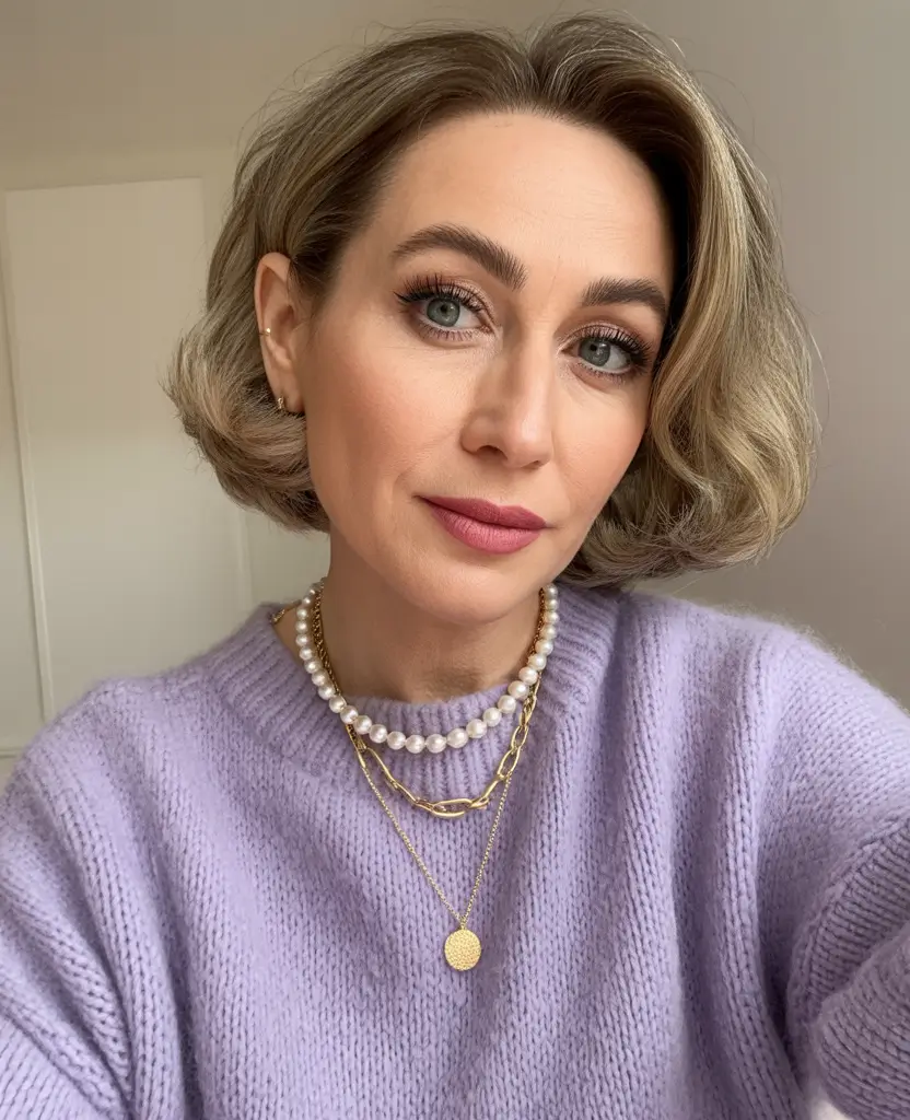 bob spring haircuts for women over 50 2026 Rounded medium bob with tucked under volume