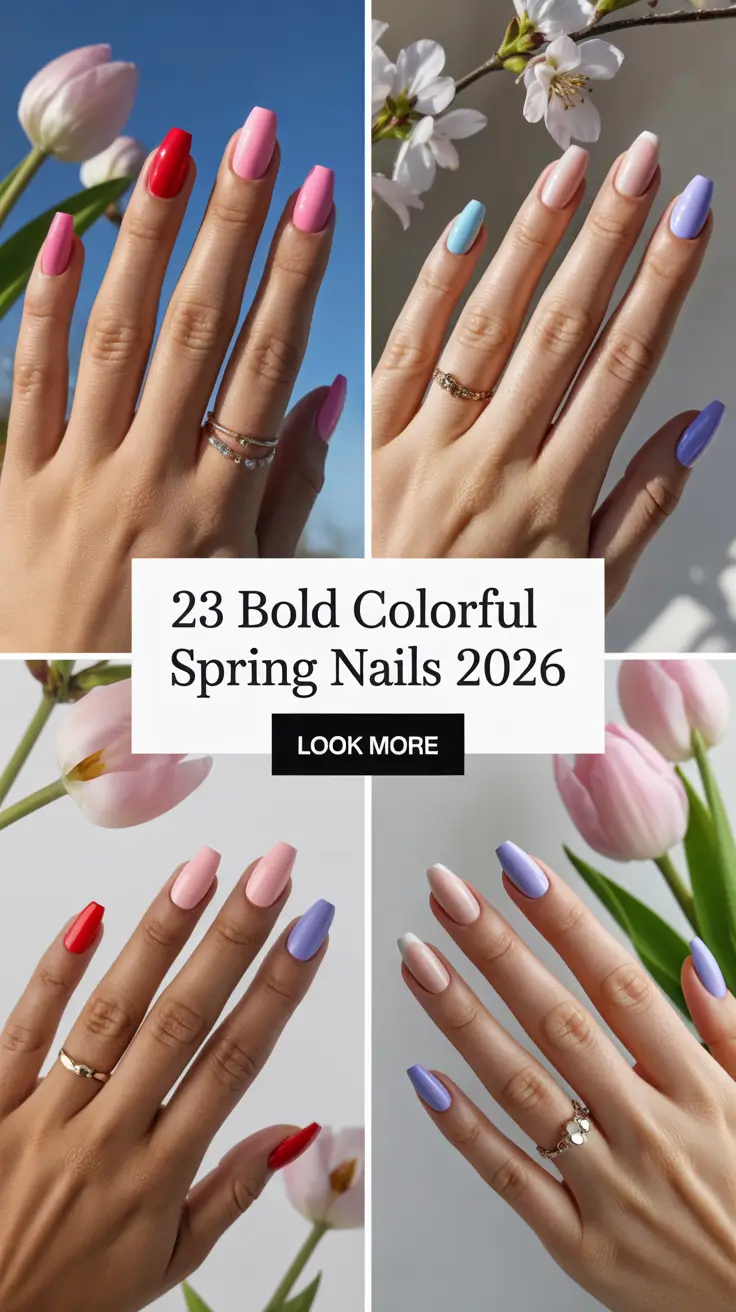 Bold Colorful Spring Nails 2026: Bright Trend Ideas & Fresh Inspo