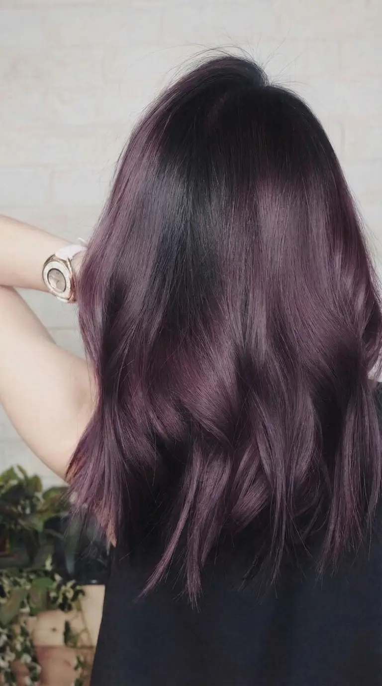 spring hair color trends 2026 Velvet Plum Waves