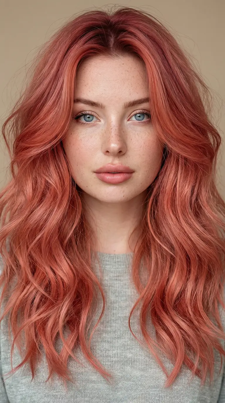 spring hair color trends 2026 Apricot Rose Glow Waves