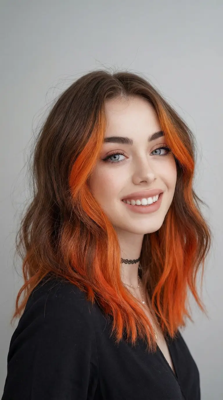 spring hair color trends 2026 Copper Surge Mid Length Waves