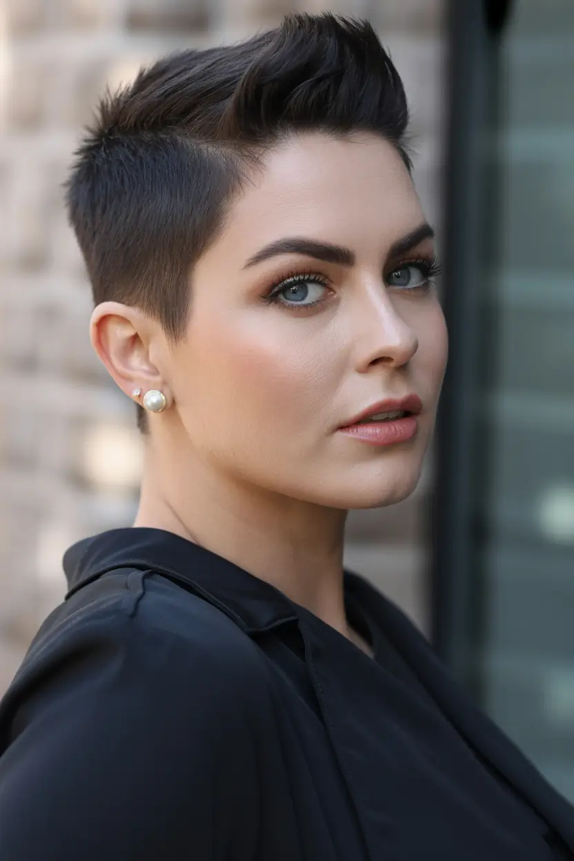 chic spring asymmetrical pixie haircuts 2026 Ultra Short Sculpted Pixie with Clean Taper