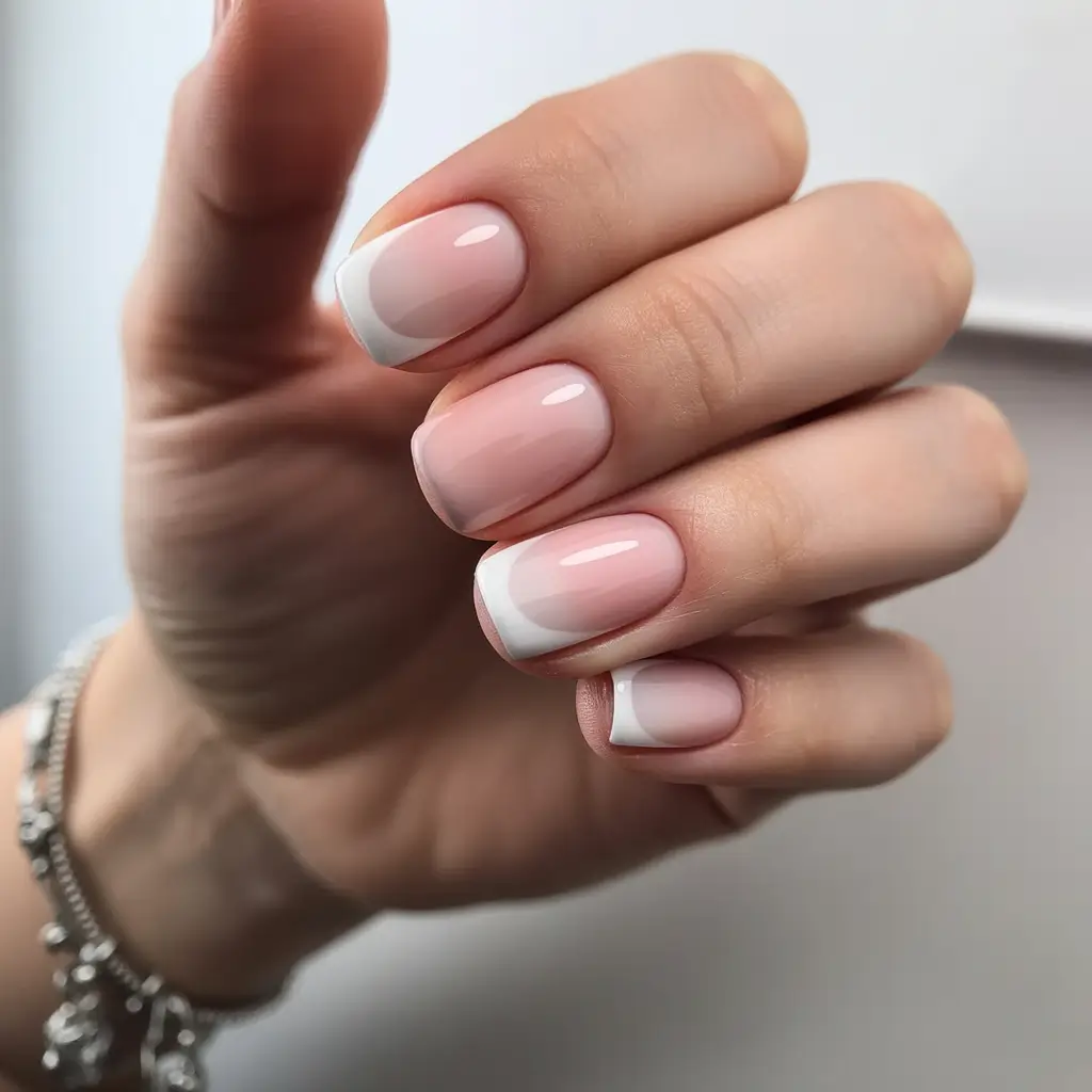 chic spring neutral nails 2026 Soft Blush Classic French for Everyday Elegance
