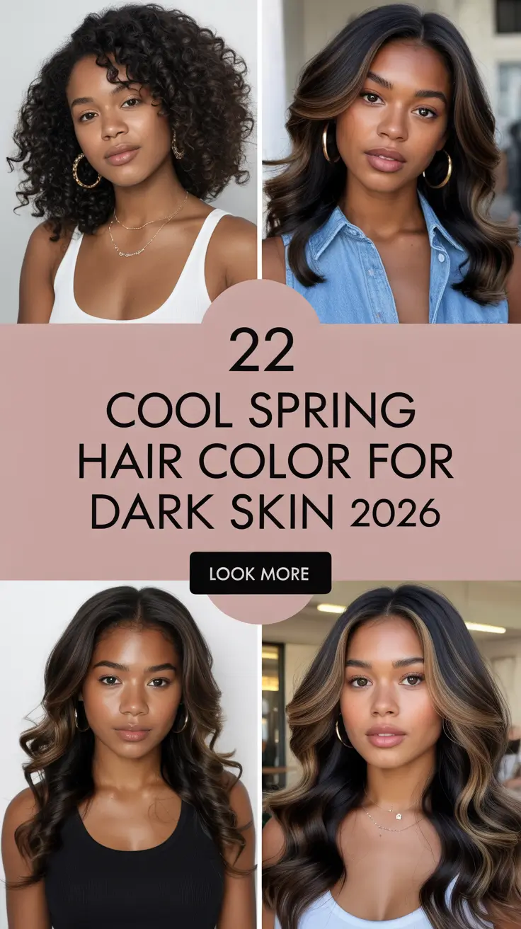 Cool Spring Hair Color for Dark Skin 2026: Fresh Ideas & Trends for Women
