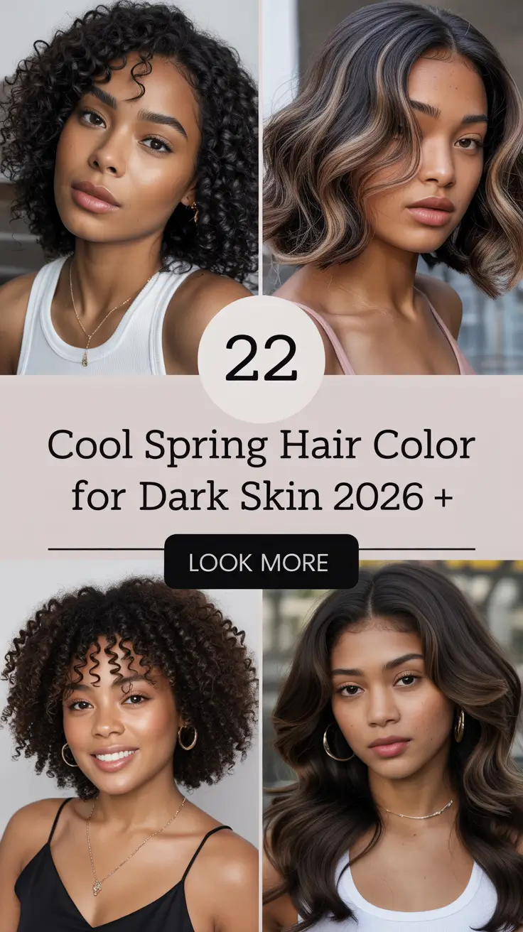 Cool Spring Hair Color for Dark Skin 2026: Fresh Ideas & Trends for Women