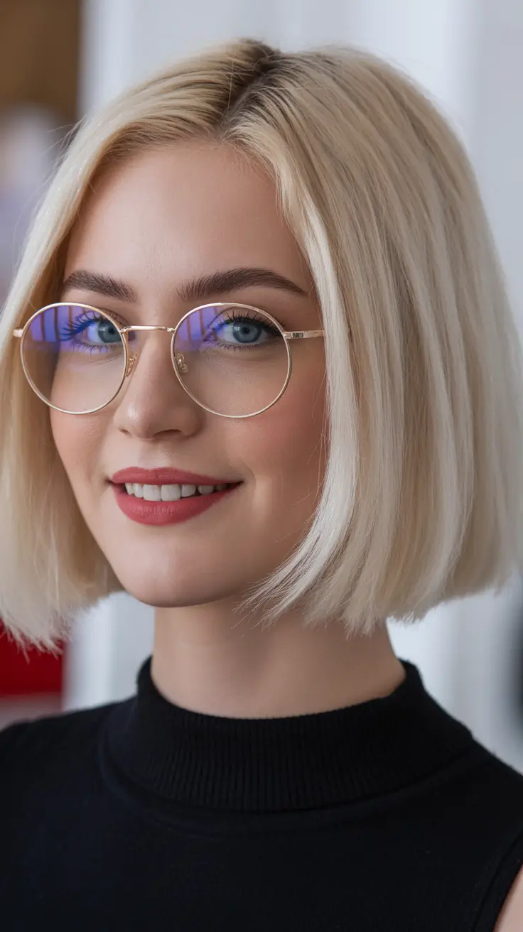 dreamy spring bob haircut 2026 Bright Cream Blonde Classic Bob With Smooth Finish