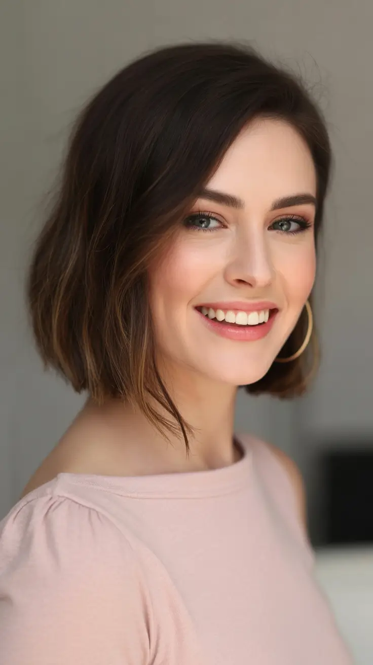 dreamy spring bob haircut 2026 Soft Textured Brunette Bob With Natural Spring Finish