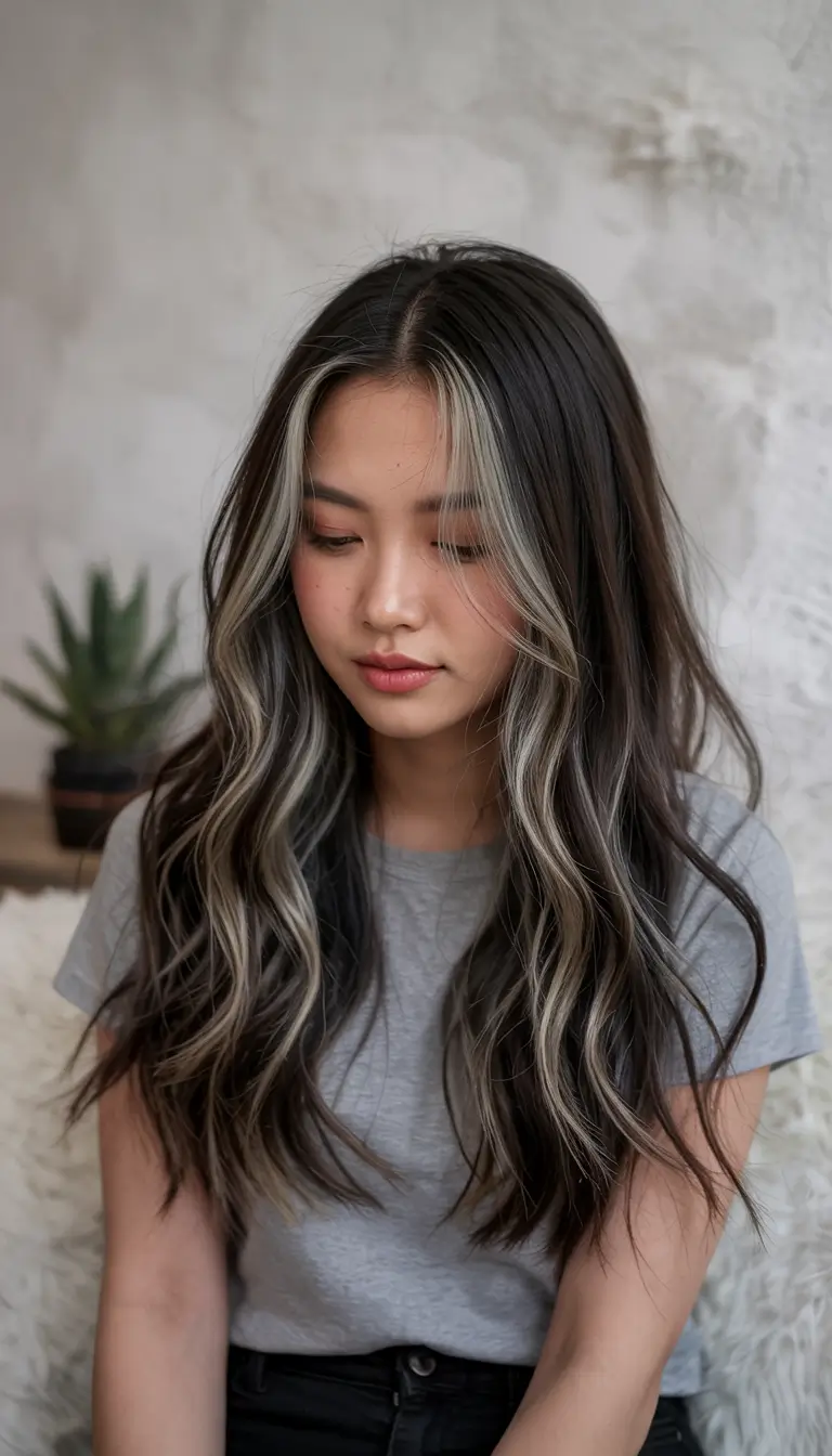 dreamy spring hair color for tan skin 2026 Smoky ash dimension with soft contouring strands