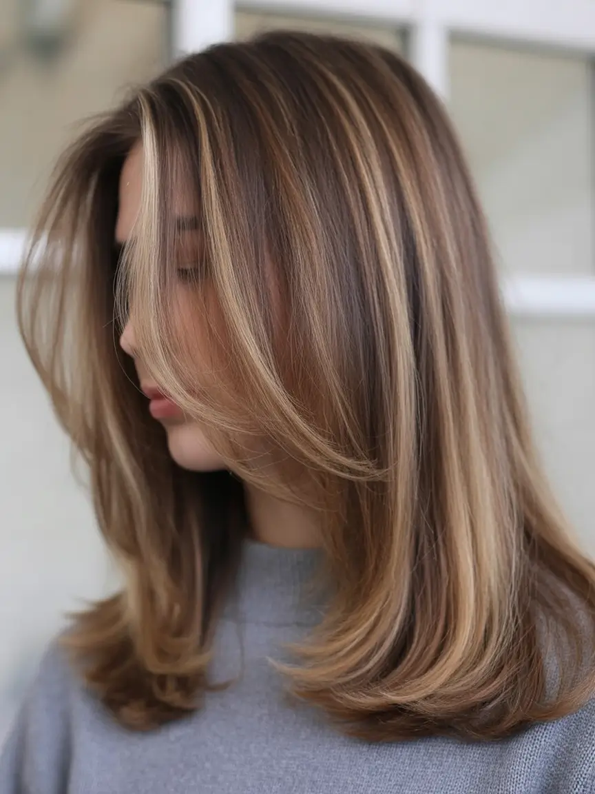 dreamy spring mid length haircut 2026 Glossed Honey Contour With Structured Ends