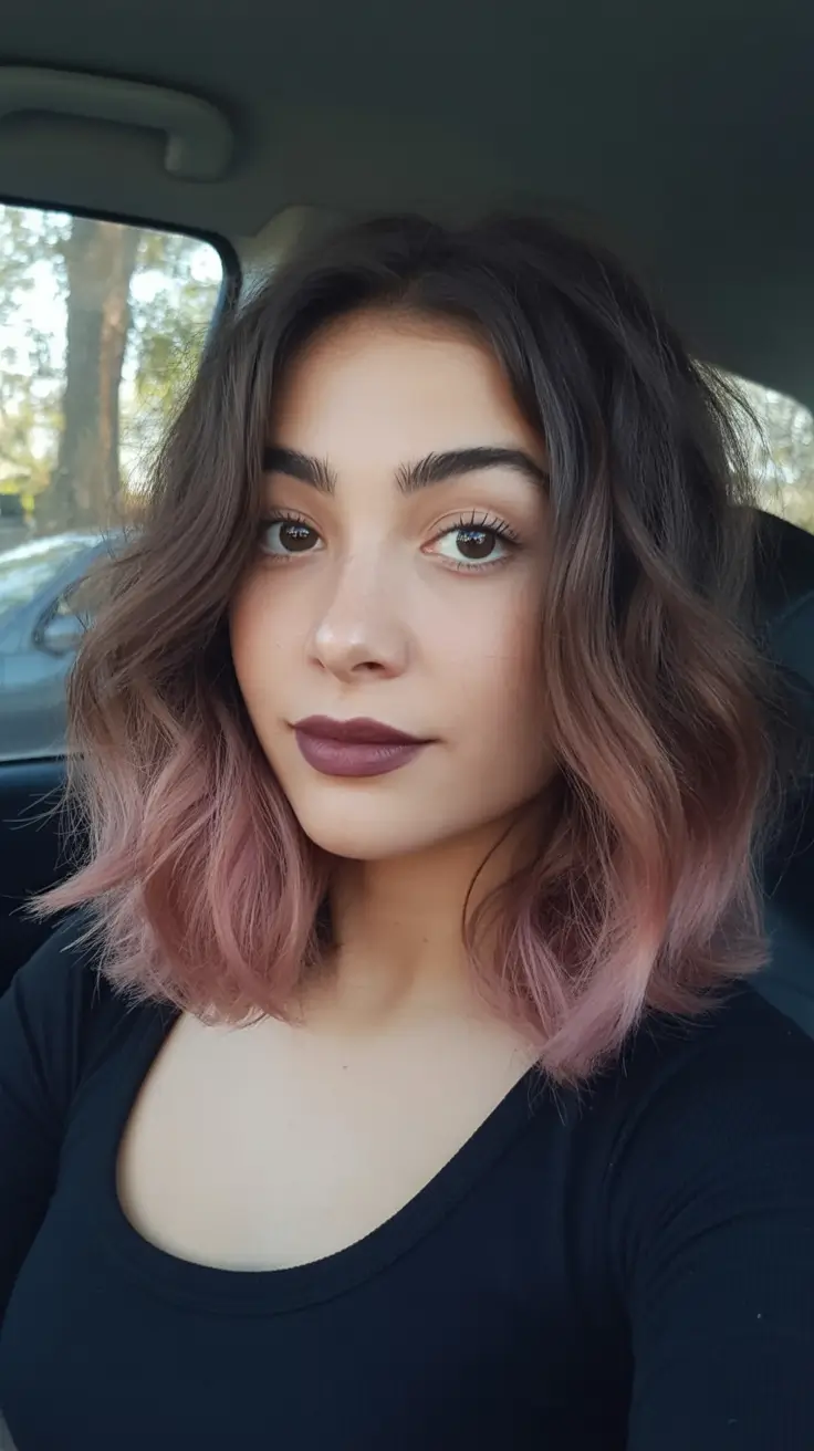 dreamy spring mid length haircut 2026 Soft Rose Textured Lob With Airy Movement