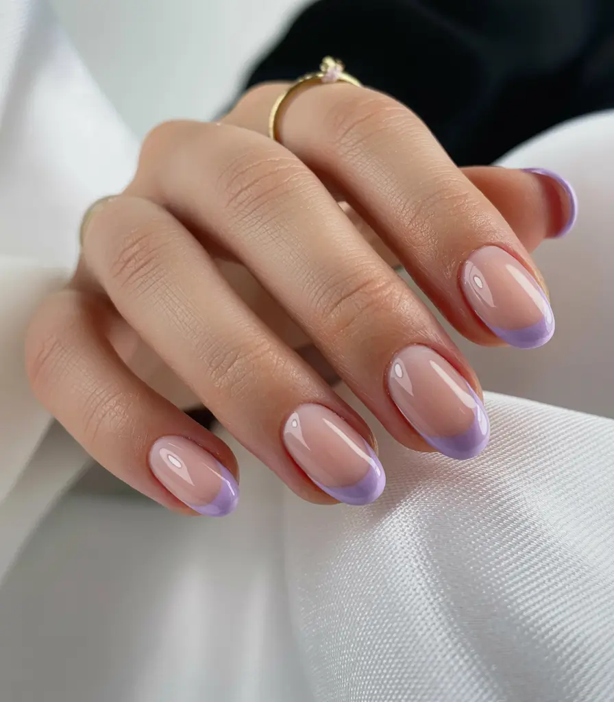 dreamy spring nails 2026 Honey Lavender French Glow