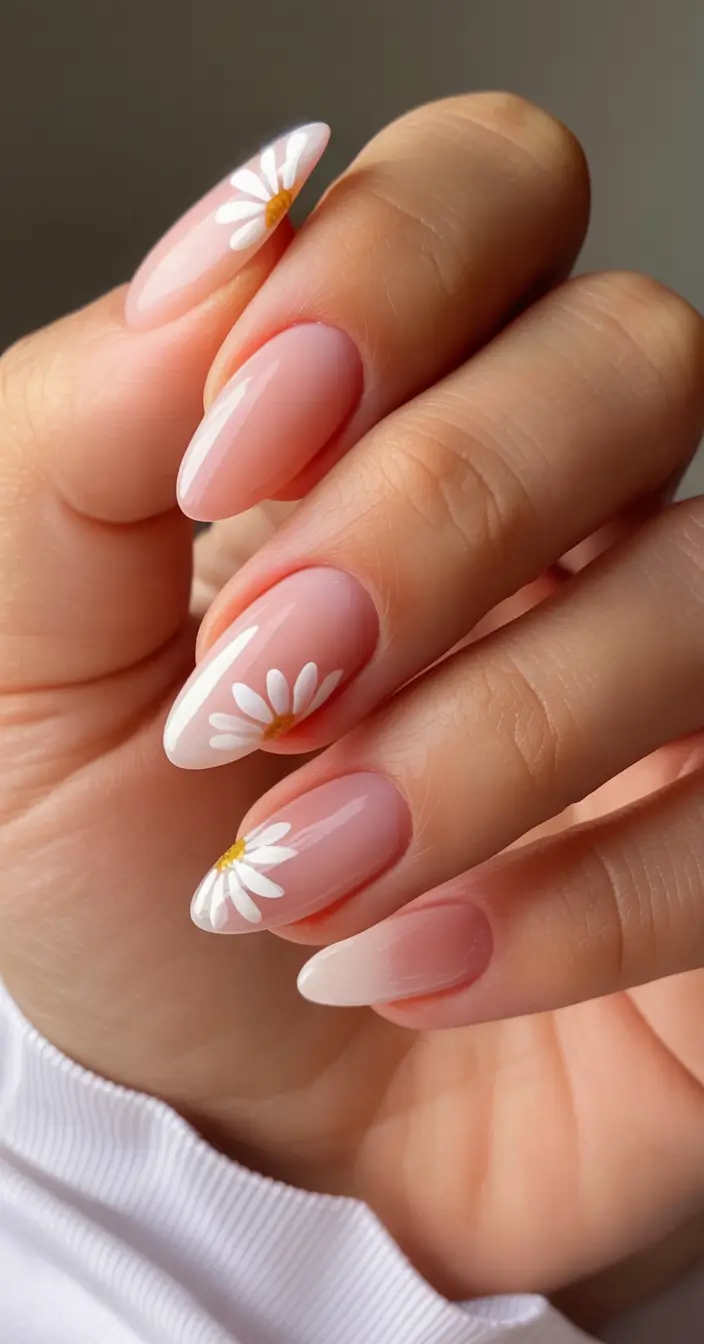 dreamy spring nails 2026 Soft Petal French Bloom