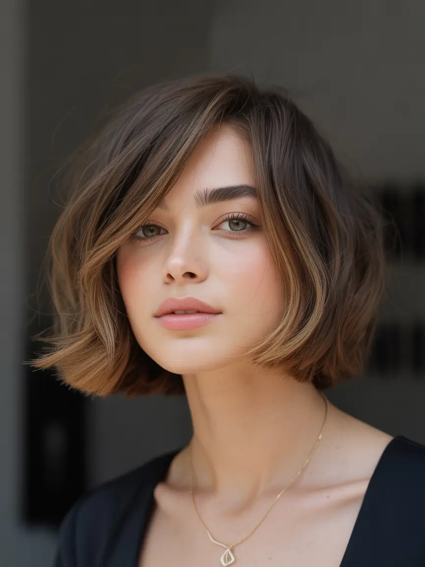 dreamy spring short haircut 2026 Soft Textured French Bob with Natural Volume