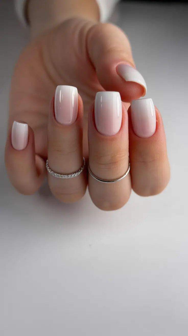 earthy pink spring nails 2026 Milky Blush Square for a Minimalist Spring Mood