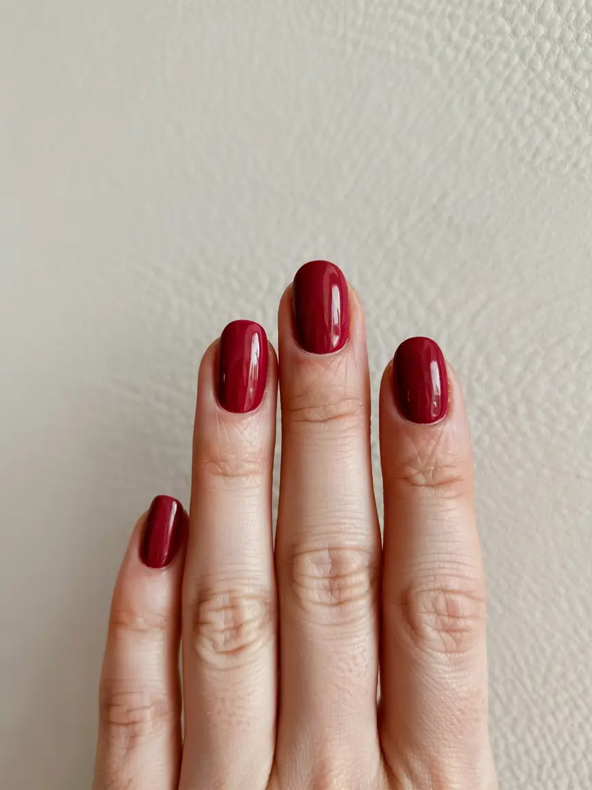 earthy pink spring nails 2026 Deep Berry Red for a Bold Spring Reset