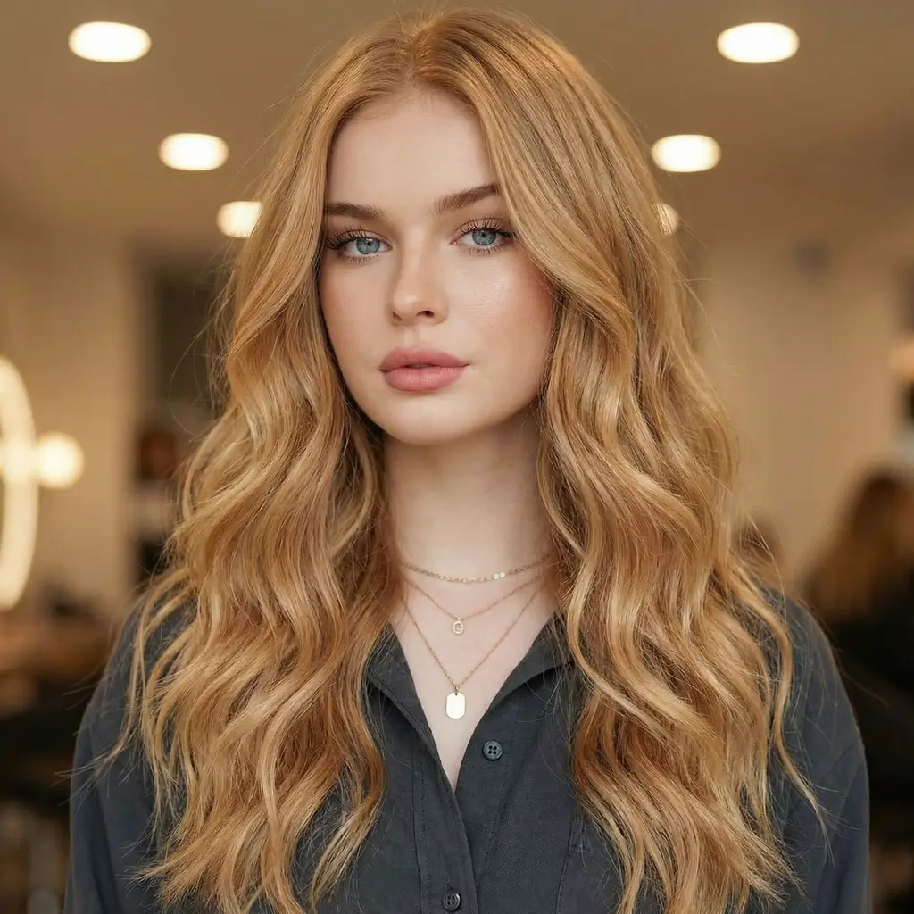 effortless spring hair trends 2026 Golden Apricot Waves Bringing Warmth into Early Spring