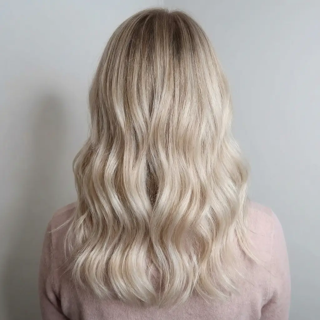 effortless spring hair trends 2026 Creamy Beige Blonde Waves for a Soft Spring Glow
