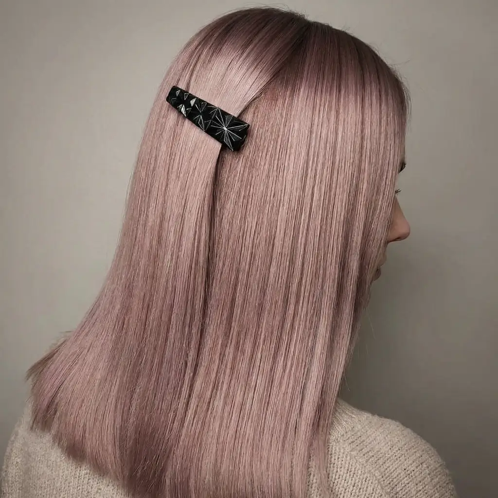 effortless spring hair trends 2026 Silky Straight Pastel Mauve for Minimal Beauty Lovers