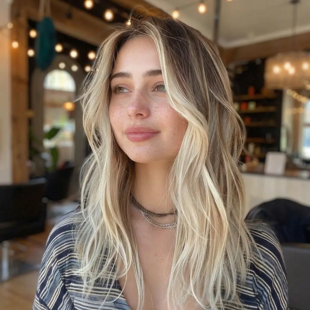 effortless spring hair trends 2026 Bright Vanilla Ribbons Framing the Face with Soft Spring Movement