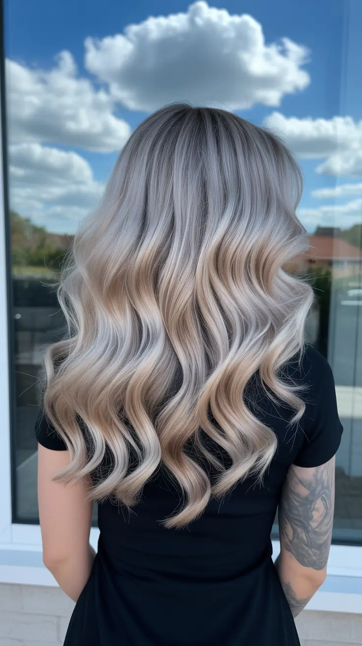 elegant spring blonde hair color designs 2026 Soft Melted Blonde With Bright Dimensional Waves