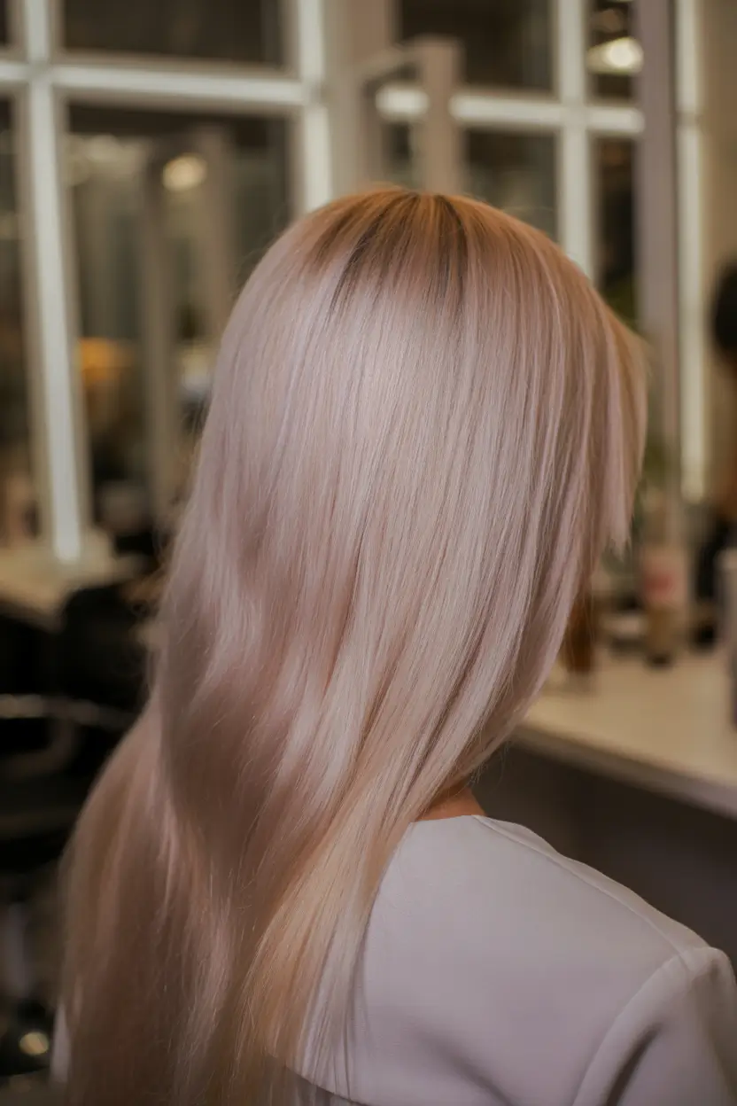 elegant spring blonde hair color designs 2026 Soft Blush Blonde With Seamless Root Blending