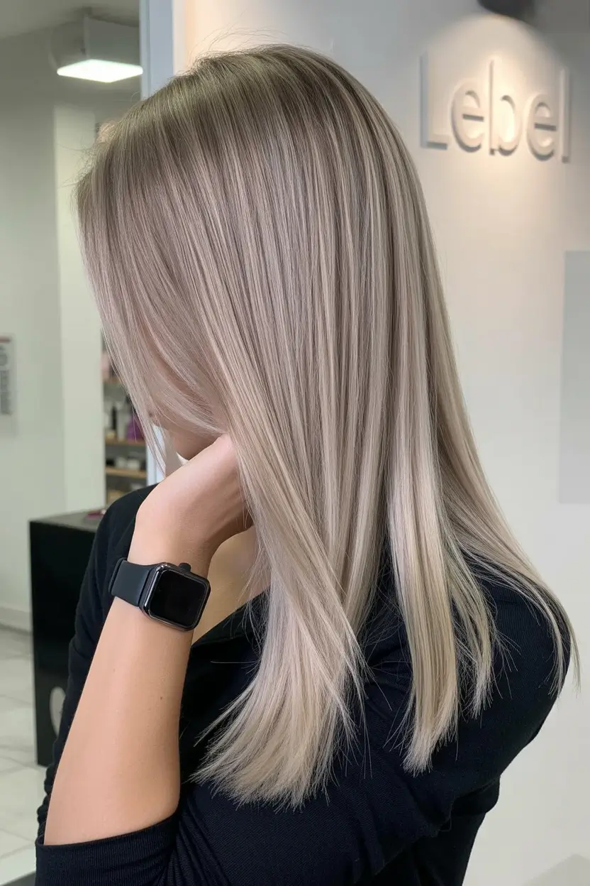 elegant spring blonde hair color designs 2026 Cool Soft Blonde Layers With Sleek Movement