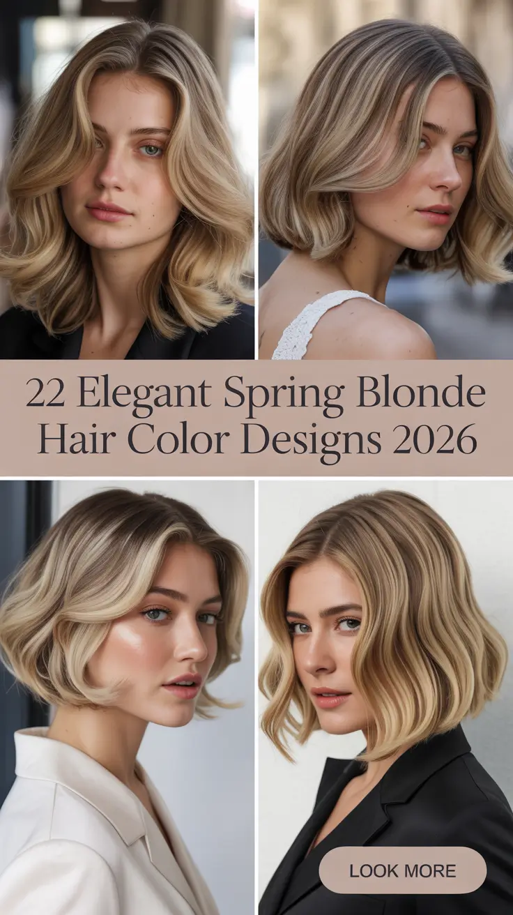 Elegant Spring Blonde Hair Color Designs 2026: Bright & Soft Trends for the New Season