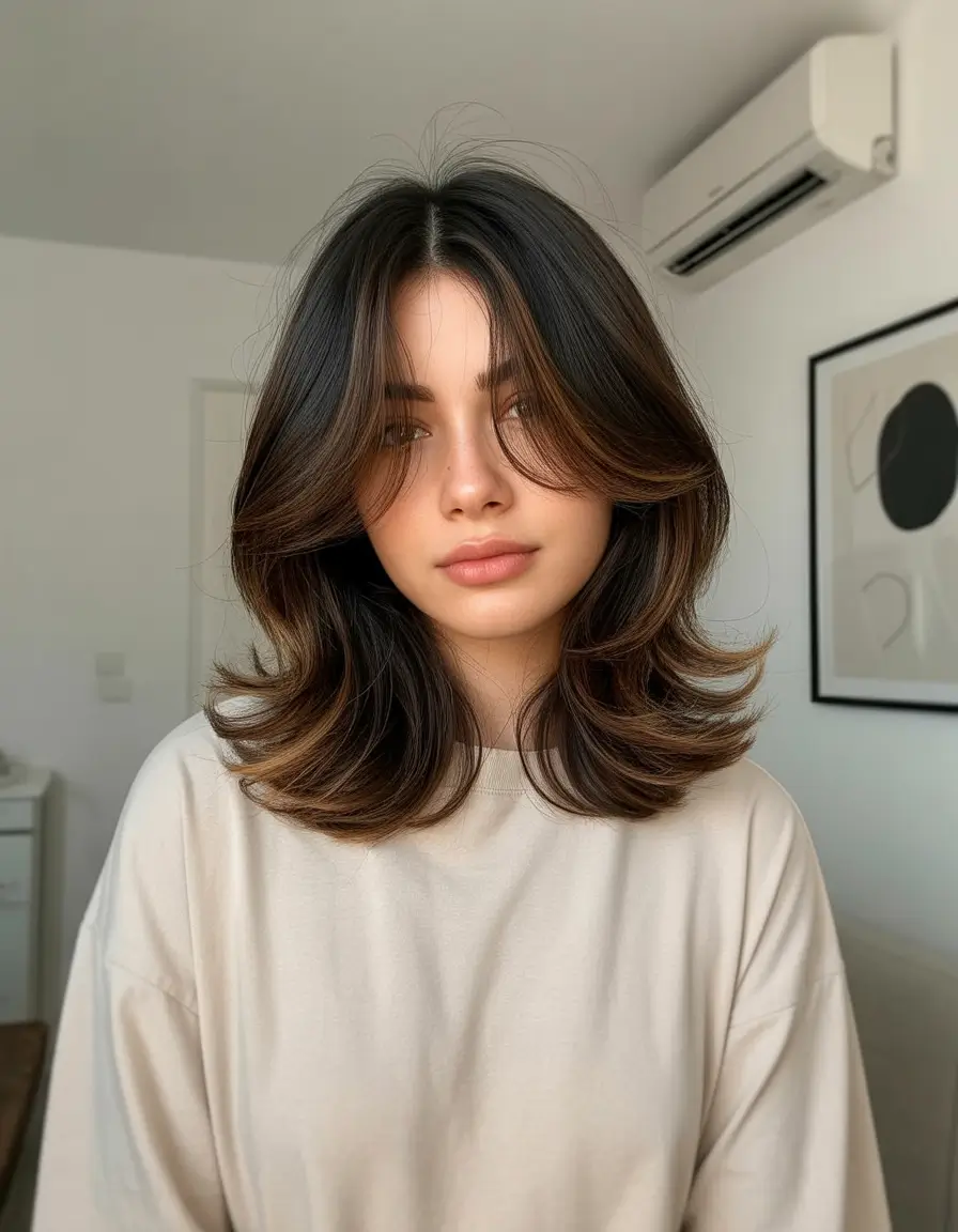 elegant spring haircuts 2026 Soft Layered Medium Cut with Spring Airiness