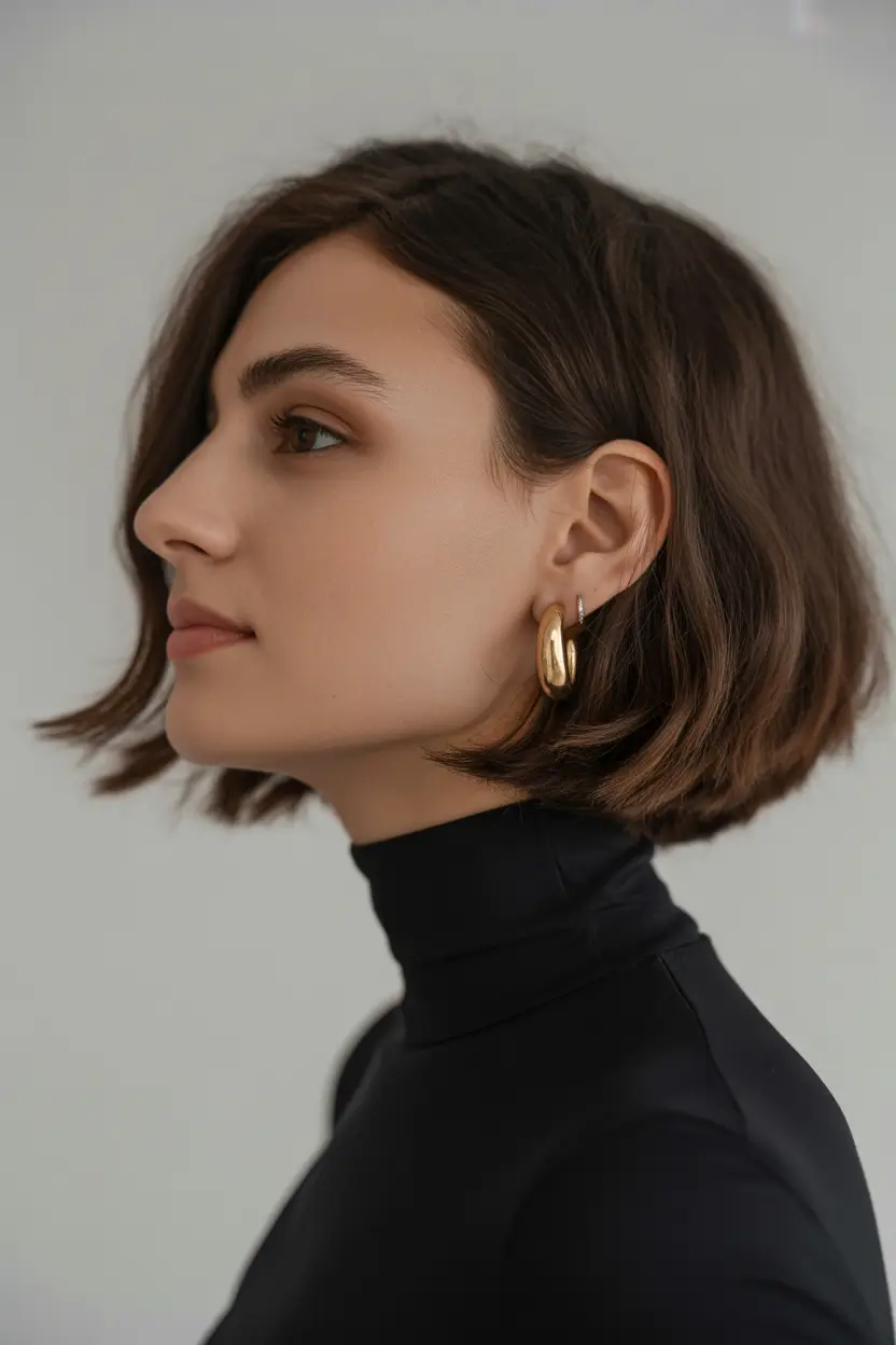 elegant spring haircuts 2026 Minimalist Textured Bob with Soft Edges