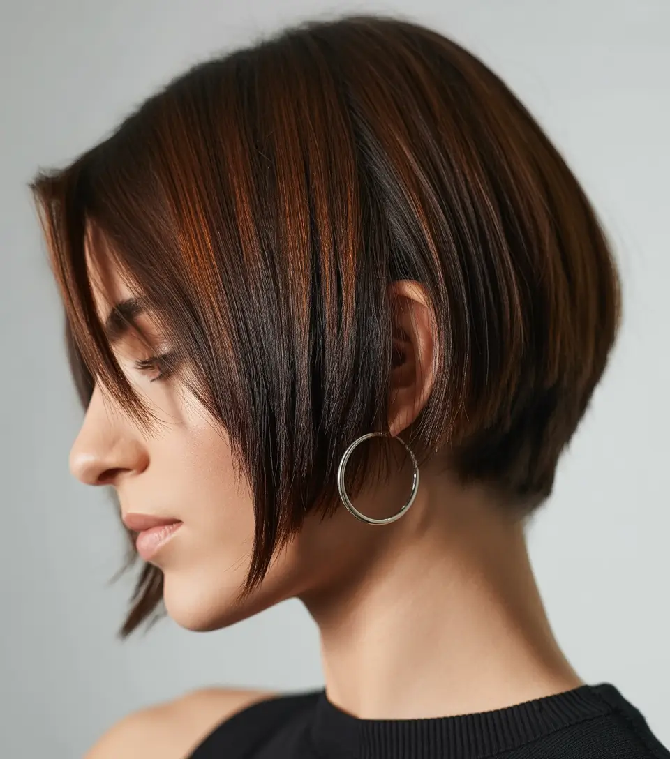 elegant spring haircuts 2026 Edgy Short Bob with Dimensional Highlights