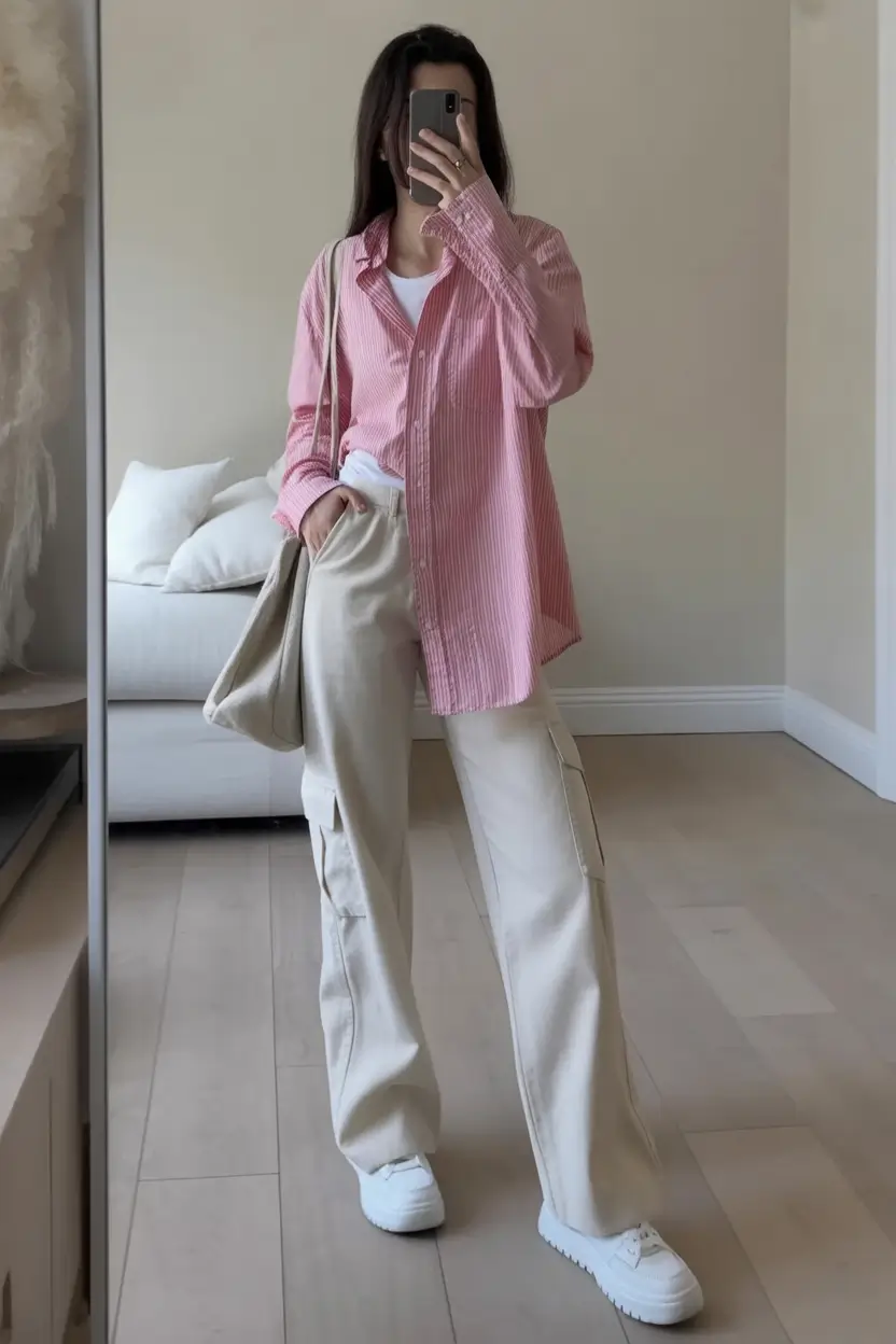 Soft Pink Layers for Light Spring Mornings