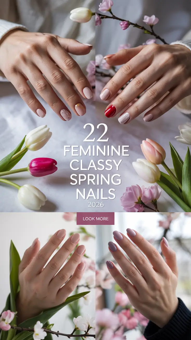 Feminine Classy Spring Nails 2026: Chic Almond & Short Square Designs Inspo