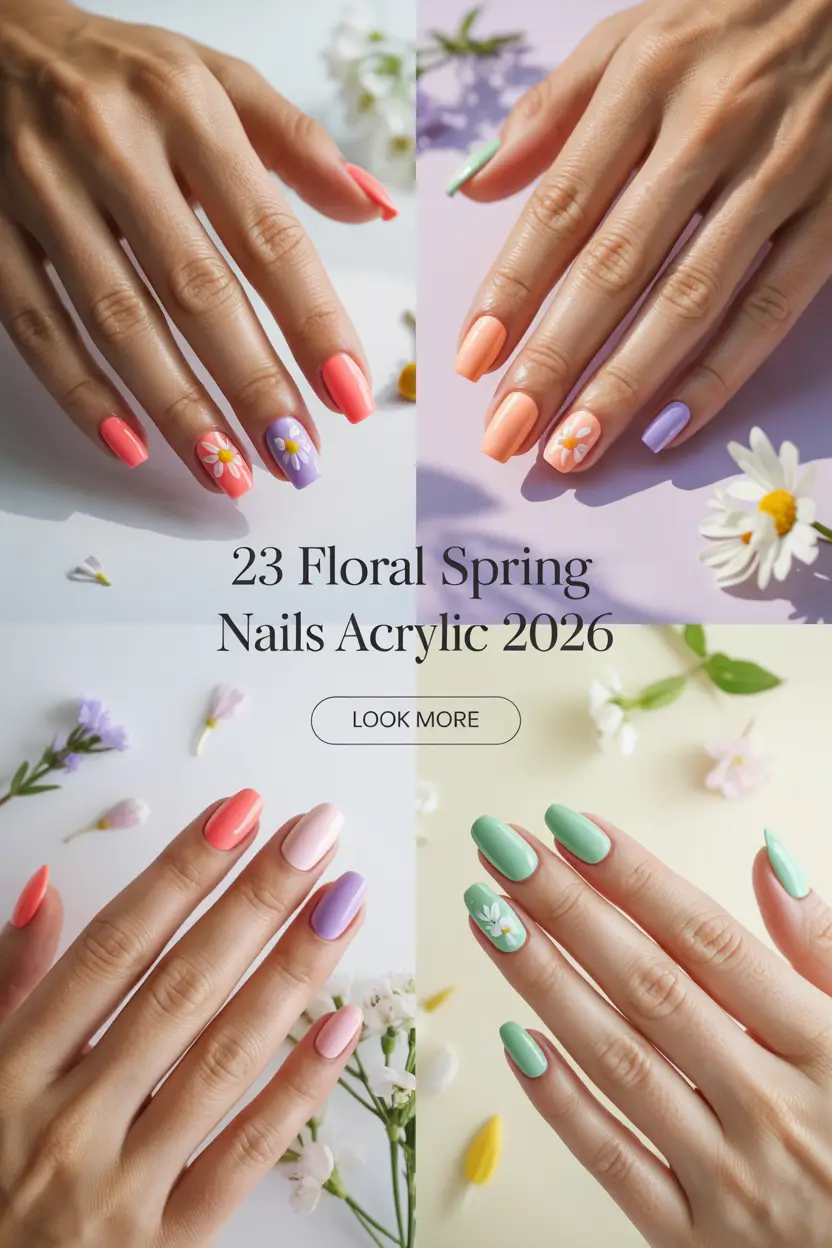 Floral Spring Nails Acrylic 2026: Fresh Flower Designs You’ll Want This Season