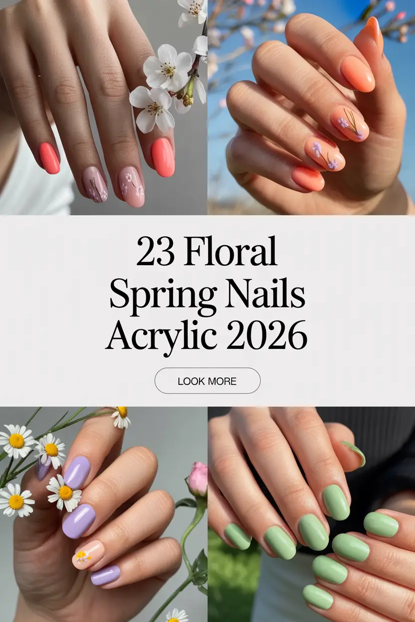 Floral Spring Nails Acrylic 2026: Fresh Flower Designs You’ll Want This Season