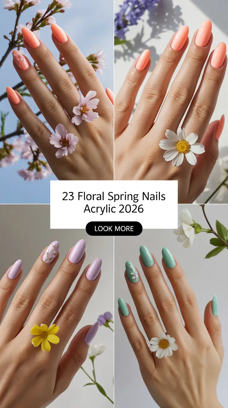Floral Spring Nails Acrylic 2026: Fresh Flower Designs You’ll Want This Season