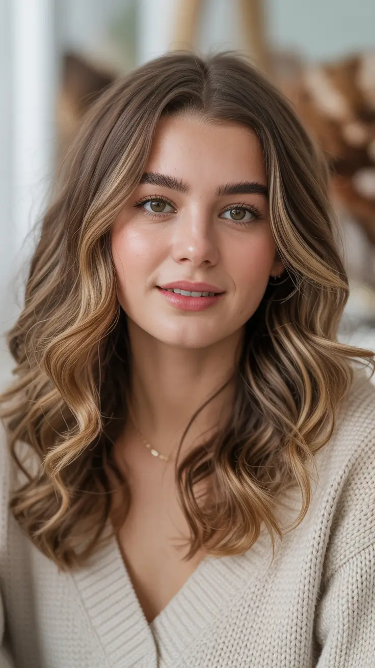 gorgeous spring hair color light skin 2026 Honey Maple Waves With Gentle Golden Dimension