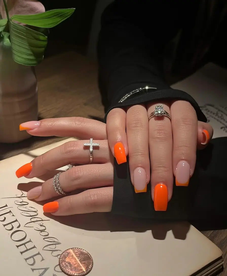 March Nail Colors - spring Ideas 2026 Bold Citrus Glow for Early Spring Energy