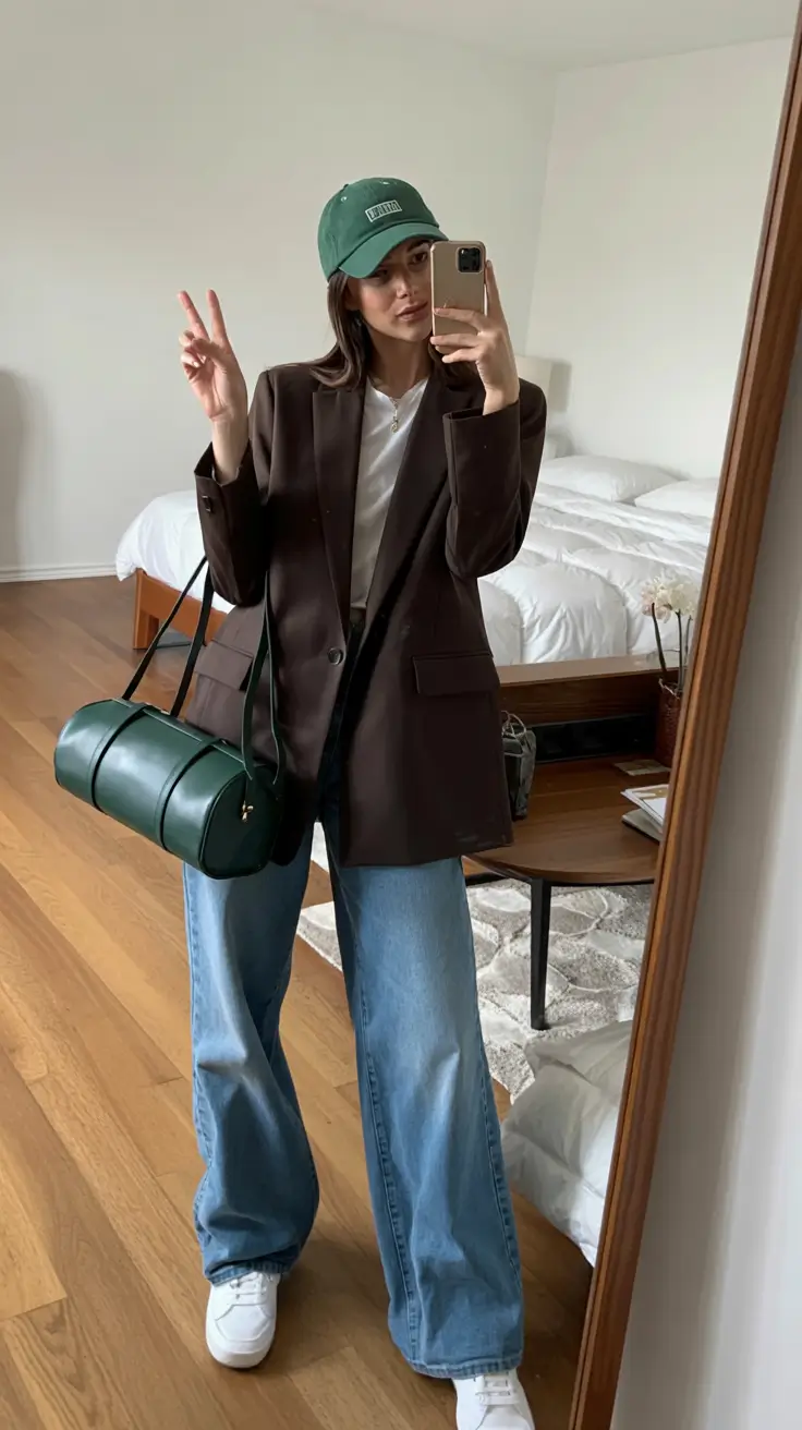 March Outfits - spring Ideas 2026 Relaxed Blazer Style with Weekend Denim Ease