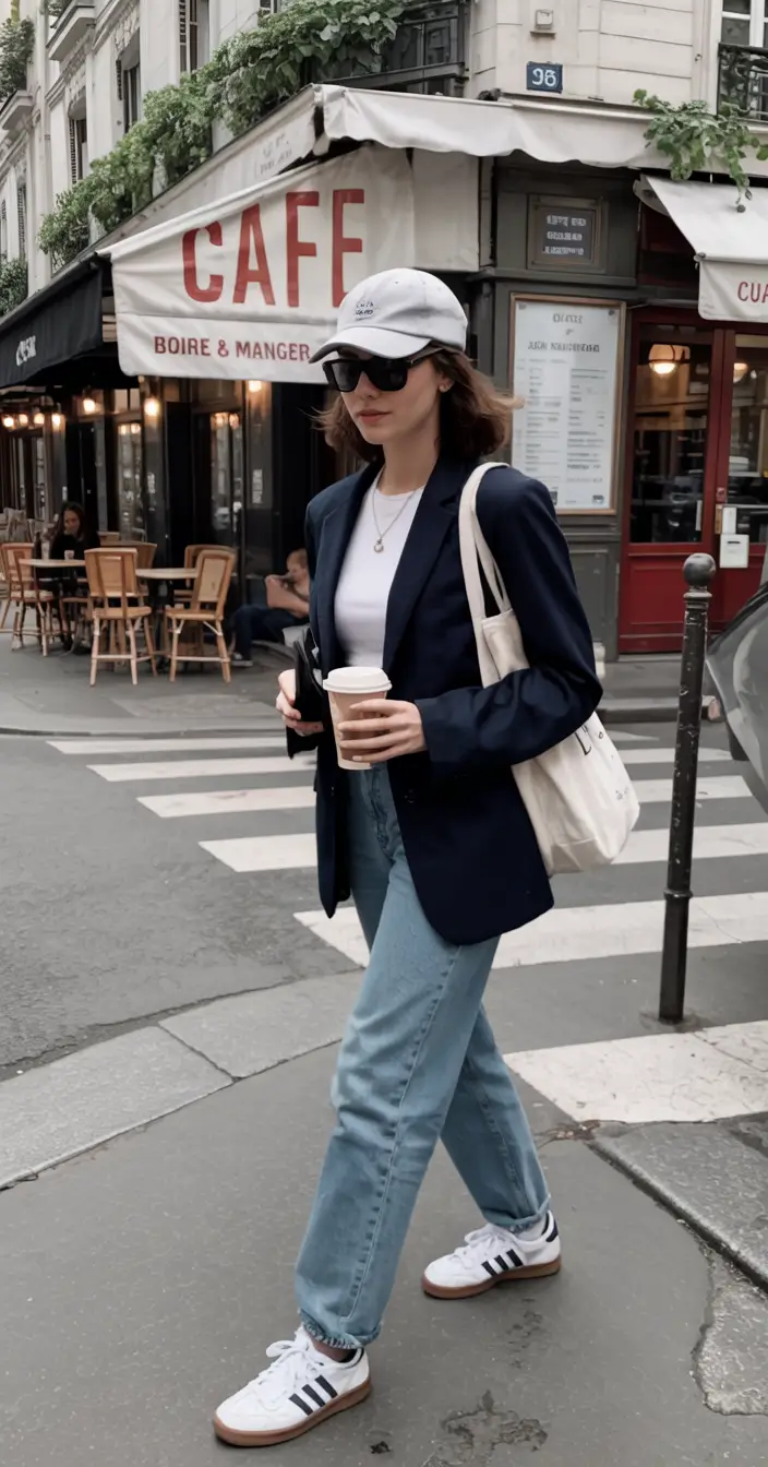 March Outfits - spring Ideas 2026 Classic Parisian Ease with a Sporty Twist